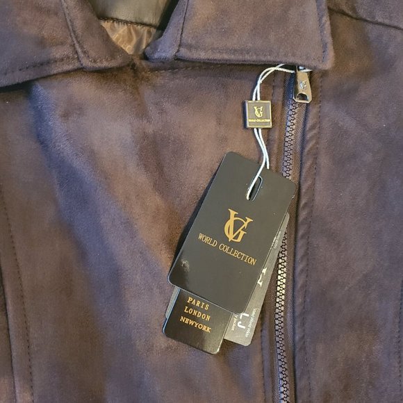 NWT Women's Brown Faux Suede Jacket - Large - Picture 4 of 6